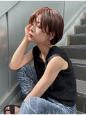 「NUDE」#ボブショート10代 20代 30代 束感ショート ピンク