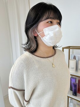 コト 福井大和田店(coto) 福井　大和田　ホワイトインナーカラー　イヤリングカラー