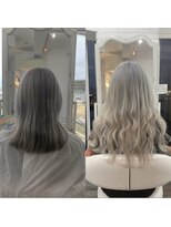 クラン ヘアーアンドスタジオ(CLAN hair & studio)&nbsp;ハイトーンエクステブリーチインナーミルクティーベージュ