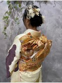 振袖着付け　ヘアセット
