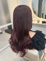 シダ(sida SAIIN) 【牧内】チェリーレッド/ロングヘア/艶髪