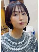 ヘアーデザイン フルーツ(Hair Design FRUITS)&nbsp;ラウンドボブ×ピンクブラウン