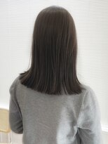 ヘアーアイスカルテット(HAIR ICI QUARTET)&nbsp;大人可愛いブリーチなし透明感グレージュカラーミディ