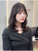 ミニウルフレイヤーカット顔周り前髪韓国ショートボブ/錦糸町