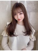 イヤリングカラー 縮毛矯正 韓国風 ダブルカラー 髪質改善5613