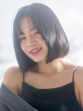 ラフィス ヘアー ピーチ 岡山店(La fith hair peach) 【La fith】暗髪カラー×ぱつっとボブ