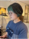 10代20代30代 ターコイズブルー フェイスフレーミング