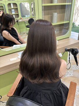 イオエ 西梅田(ioe) ブリーチなしカラー／髪質改善/ミルクティーベージュ/小顔へア