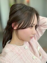 ジエクトカナウ 梅田 結んでも可愛いお顔周りカット/フェイスレイヤー/ココアブラウン