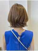 ミディアムヘア暗めカラーデザインカラーフェイスフレーミング