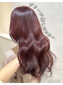艶っぽ深紫の秋カラー/艶髪