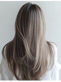 オンブレグレージュオリーブベージュくびれミディ大人美人