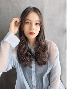 《30代～大人透明感》白髪ぼかしハイライト＋艶カラー