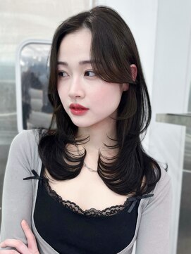 アルバム 渋谷パルコ(ALBUM) くびれミディ小顔顔周りレイヤー黒髪おくれ毛_F21233