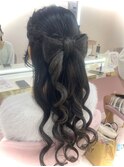 BIGリボンハーフアップ♪