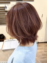 ノエ(Noe)&nbsp;10.20.30代愛され韓国レイヤーボブオレンジブラウン白髪ぼかし