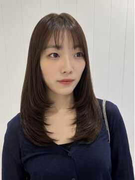 ビューバイネオリーブ 用賀店(Beau'r by neolive) ミディアムハッシュカットグレージュデザインカラー［用賀］