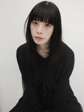 ココ 本八幡(KOKO) ＊黒髪ハッシュレイヤーロングウルフぱっつん前髪シャギーカット