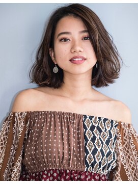 カリン 横浜店(carin) 【carin横浜】ロブヘア/艶カラー/マロンベージュ/大人ガーリー