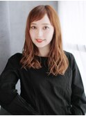 Aラインセミウエットのミックスカール