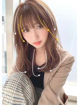 アリスバイアフロート 自由が丘(ALICe by AFLOAT) 顔周りレイヤーバング（毛先パーマことりベージュ黒髪）