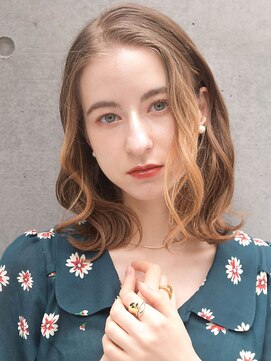 クレール 松戸(Clair) くびれボブ/カーキグレージュ/大人かわいい/フェザーバング