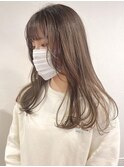 ロングスタイル × ベージュ カラー