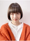ショートボブ_アースカラーくびれヘアツートンカラー_39003