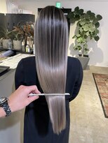 メリー オオサカ(Merly Osaka)&nbsp;こんな艶々バレイヤージュはMerlydからできます！_white ash_