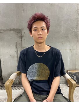 ロイジー(roijir) スパイキーショート×ワインレッドカラー