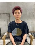 スパイキーショート×ワインレッドカラー