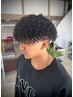 《細めロッド使用》　メンズカット+ハードパーマ