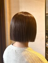 ココカラヘアー ニコ(cococara hair nico)&nbsp;切りっぱなしボブ/タッセルボブ/ショート/オリーブカラー