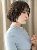 くすみベージュ大人美人ひし形AラインボブショートY上尾30代40代