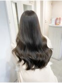 くびれヘアアプリコットオレンジ夏ヘアハイライトカラー