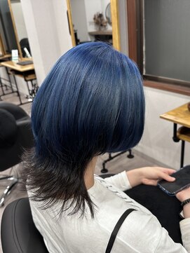 アフェクト 上大岡(affect) アンブレラカラー/逆インナー/デザインカラー/ブルー/上大岡