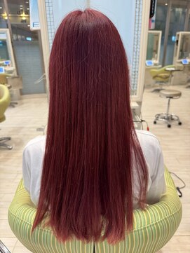 ビス ヘア アンド ビューティー 西新井店(Vis Hair＆Beauty) ブリーチなし透明感ピンクシースルーバングデジタルパーマボブ