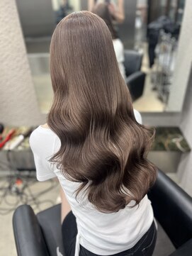 ペレ 栄 アネックス(PELE栄ANNEX) 韓国 くびれロング レイヤー ワンホンヘア 小顔前髪