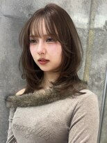 ロンドメリア 天神大名店(Lond Melia) 小顔に見せるミディアムヘア/韓国ヘア/ダブルカラー