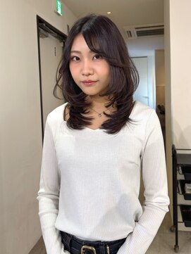 ニコフクオカヘアーメイク(NIKO Fukuoka Hair Make) 【NIKO】ブリーチなし.ミディアムレイヤー.ハッシュカット