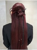 カチモリハーフアップ/ロングヘアアレンジ/担当者あまね