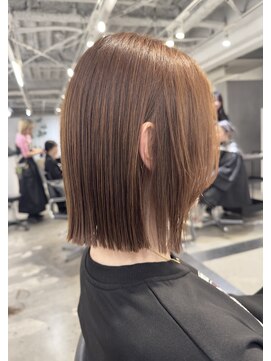 フォト 新宿(foto) 切りっぱなしボブ/髪質改善/イメチェン/ピンクベージュ/新宿