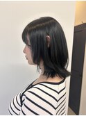 ブルーブラック/レイヤーボブ/イメチェンヘアスタイル