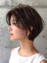 赤れんがアネックス(ANNEX)&nbsp;ナチュラルショート似合わせカットハイライト40代50代60代パーマ