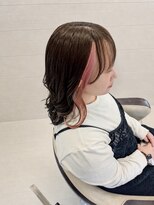 プログレス つくば店(PROGRESS by ヂェムクローバーヘアー)&nbsp;ピンクフェイスフレーミング×韓国風ミディ
