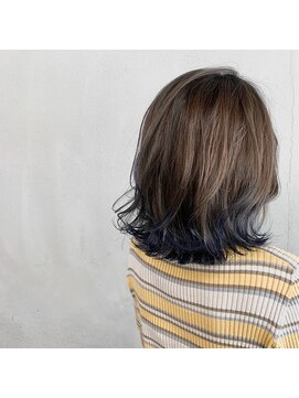 タグ(#tag) #すそネイビーボブ