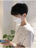 《長谷川》くせ毛マッシュ前下がり　ソフト刈り上げ　マット
