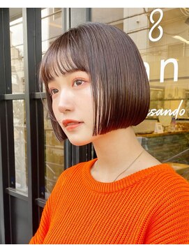 サンド 表参道(sand) ぱつっとボブ！10代/20代/イヤリングカラー/インナーカラー/