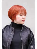 イーエン ヘアーデザイン(iiEn hair design)&nbsp;オレンジボブ◇ブリーチ必須カラー