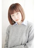 大人かわいいこなれ美髪ミディホワイトグレージュネビージュ/055